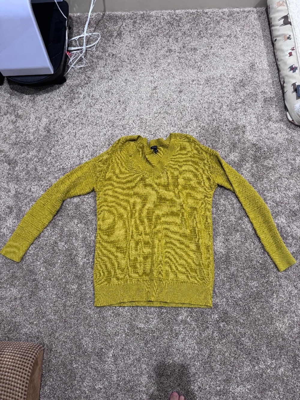 Chartreuse sweater Anne Taylor Factory